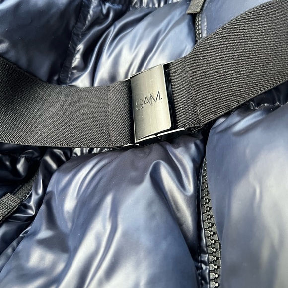 SAM Blue SoHo Down Coat with Belt - Picture 8 of 11